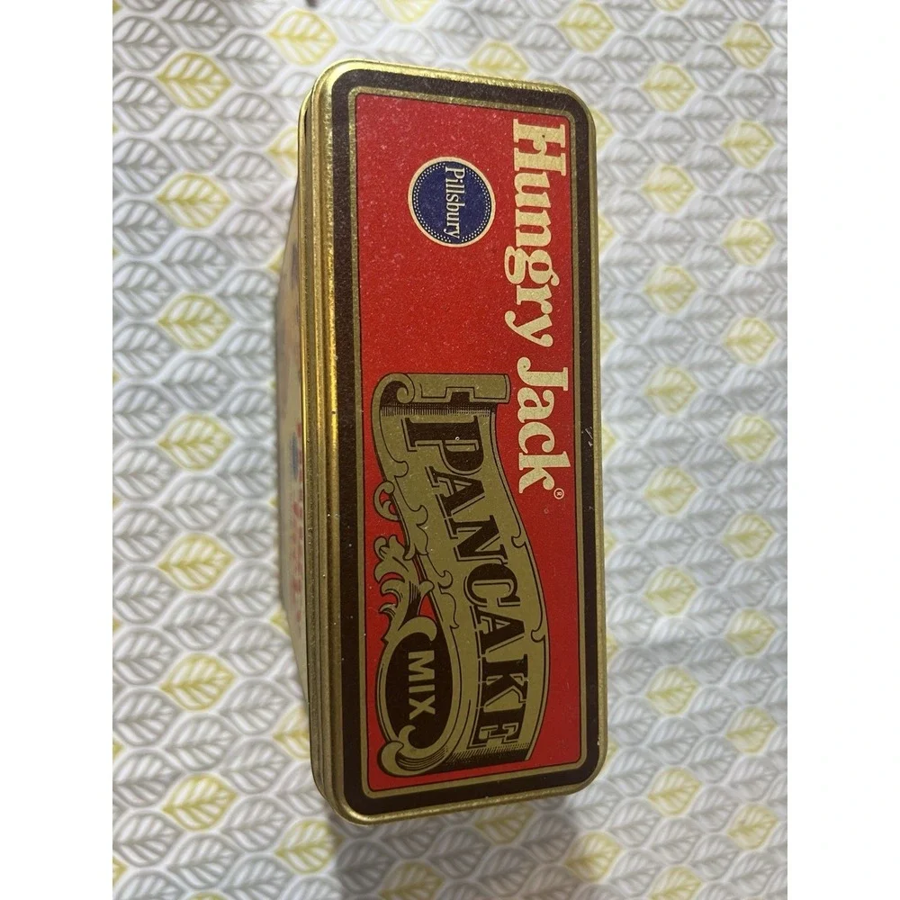 Vintage Hungry Jack Pillsbury Buttermilk Pancake Mix Advertising Tin Collectible
